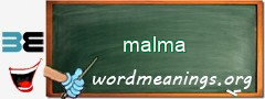 WordMeaning blackboard for malma